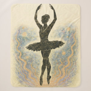 Ballerina in Graziöser Anmut - Sanfte Farben Sherpa Blanket