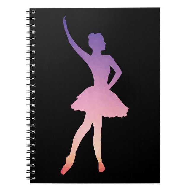 Ballerina in modern geometric design  notebook (Front)