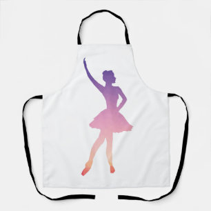 Ballerina in modern pink purple apron