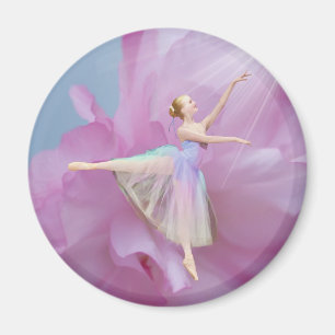 Ballerina in Pink and Blue Magnet