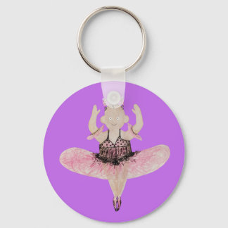 Ballerina in pink  key ring