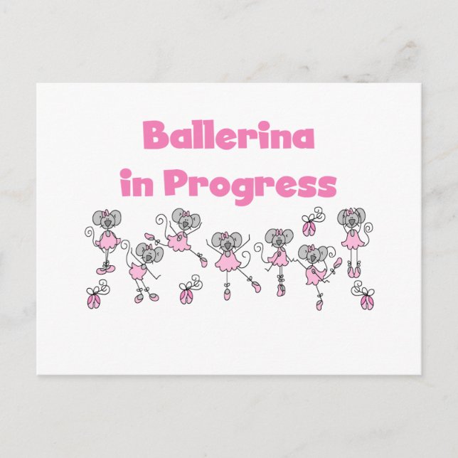 Ballerina in Progress T-shirts and Gifts Postcard (Front)