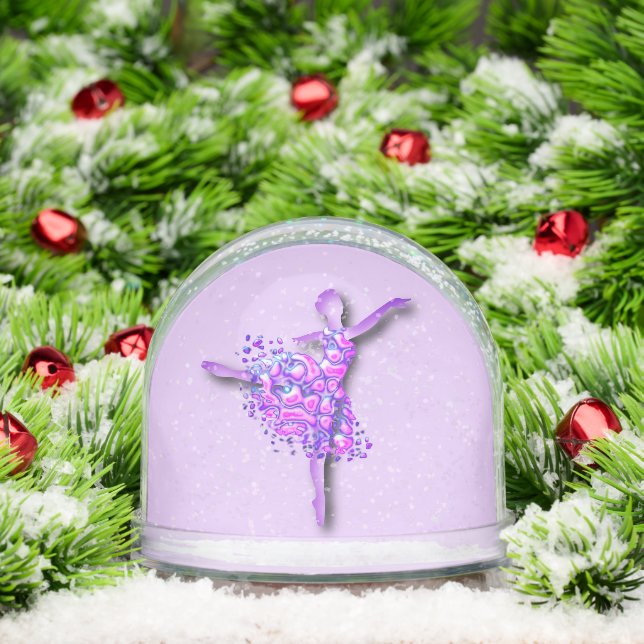 Ballerina In Purple Snowglobe (Christmas)