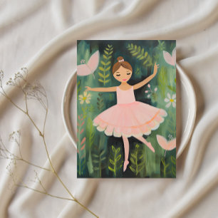 Ballerina in the Garden Postcard