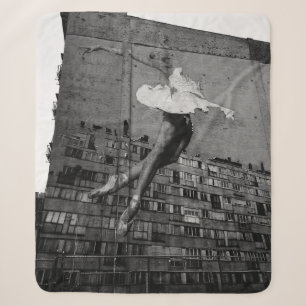 BALLERINA IN WHITE DRESS MURAL SHERPA BLANKET