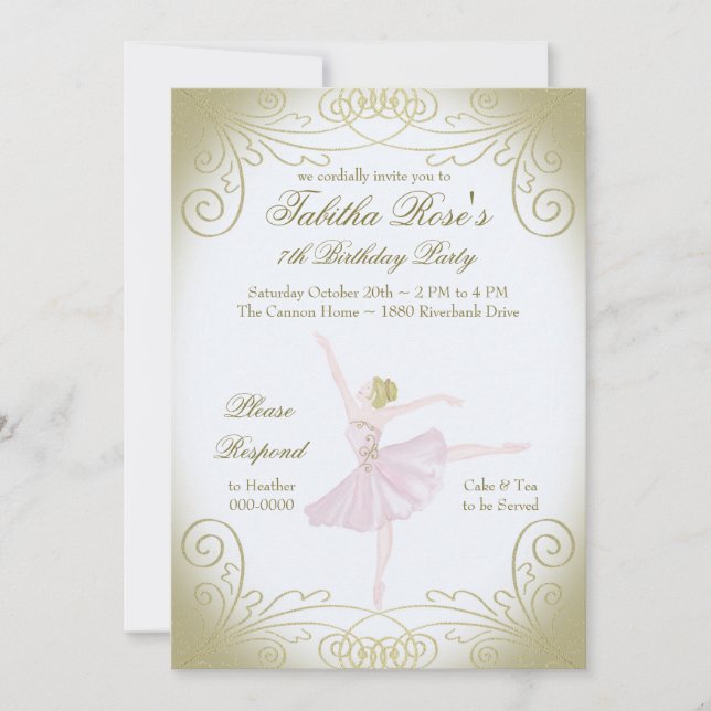 Ballerina Invitation (Front)