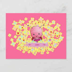 Ballerina Ladybug Postcard
