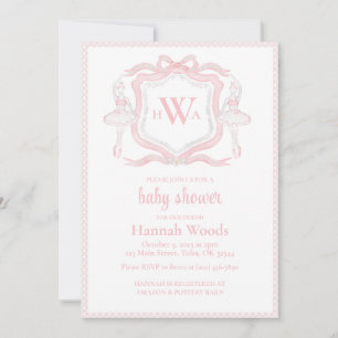 Ballerina Monogram Grandmillennial Baby Shower