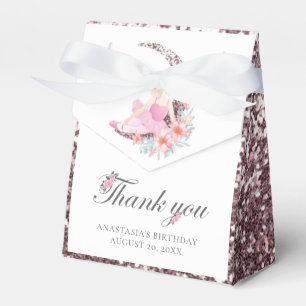 Ballerina Moon Glitter Birthday Personalised Favour Box