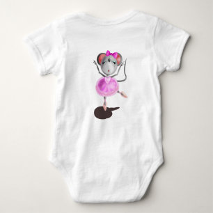 Ballerina Mouse Funny Baby Bodysuit Ballet Dancer