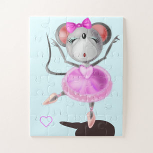 Ballerina Mouse Funny Puzzle Happy Ballet Dancer