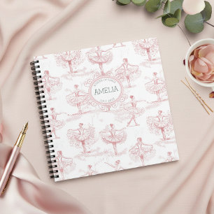 Ballerina Moves Pattern Pink ID738 Notebook