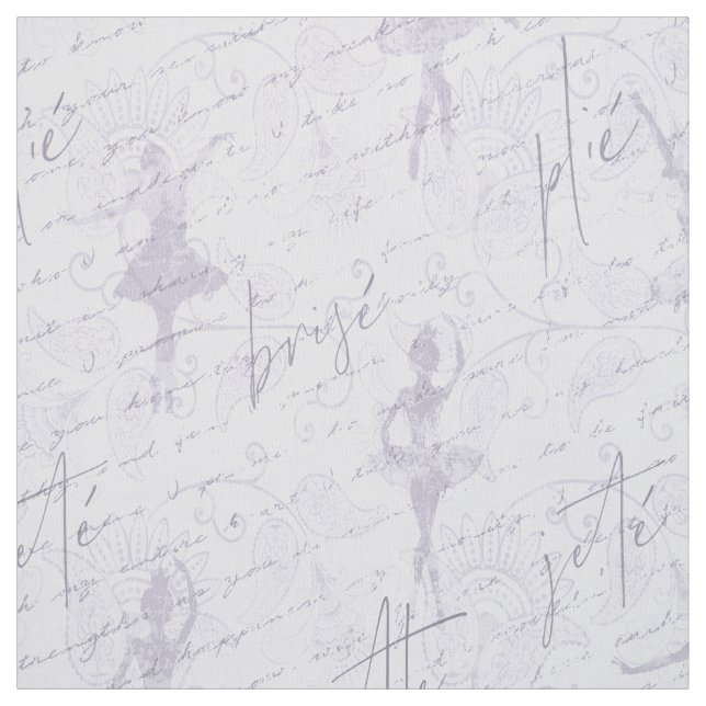 Ballerina Moves Pattern Violet ID738 Fabric (Swatch)