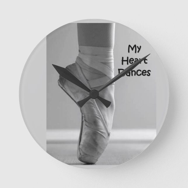 BALLERINA MY HEART DANCES WALL CLOCK (Front)