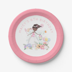 Ballerina Name 6th Birthday Girl Party Paper Plate