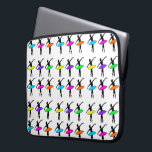 Ballerina Neon Tutus Silhouette Ballet Dancers Laptop Sleeve<br><div class="desc">Features an original marker illustration of a row of silhouetted neon ballerinas in brightly coloured neon tutus! Great for your favourite dance teacher, dancer, or ballet enthusiast. Makes a perfect dance recital gift, too! Don't see what you're looking for? Need help with customisation? Contact Rebecca to have something designed just...</div>