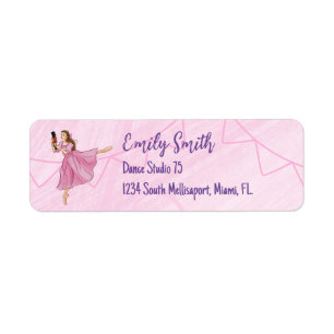 Ballerina Nutcracker Ballet Return Address Label
