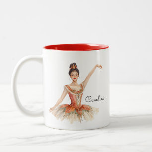 Ballerina Nutcracker Two-Tone Coffee Mug