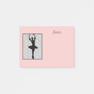 Ballerina on a Heart Mandala Pattern Post-it Notes