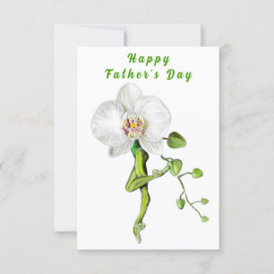 Ballerina Orchid Ballet Dancer Father's Day Card