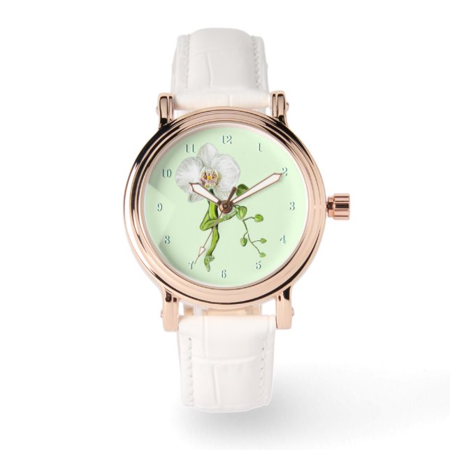 Ballerina Orchid Ballet Dancer Watch Gift (Front)