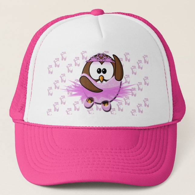 Ballerina owl - glitter trucker hat (Front)