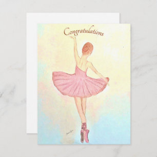 Ballerina Painting Greeting Card Personalize it