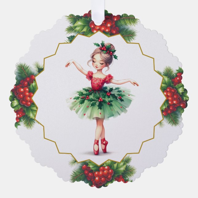 Ballerina Paper Ornament (Front)