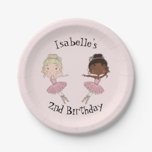Ballerina Party Personalized Plates