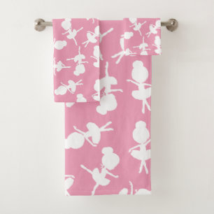 Ballerina Pattern, Ballet Girls, Ballet Dance Bath Towel Set