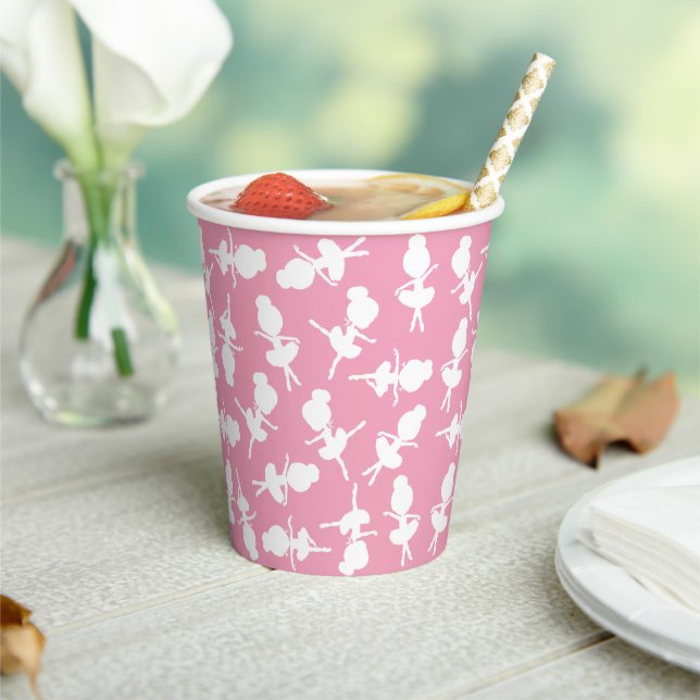 Ballerina Pattern, Ballet Girls, Ballet Dance Paper Cups (Insitu)