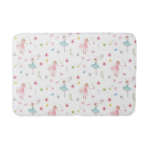 Ballerina Pattern  Bath Mat