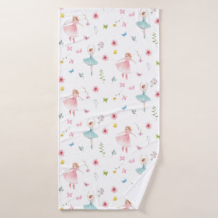 Ballerina Pattern Bath Towel