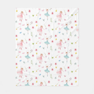 Ballerina Pattern  Fleece Blanket
