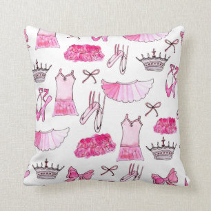 Ballerina Pattern in Watercolor Cushion