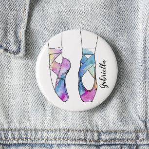 Ballerina Personalised Ballet 6 Cm Round Badge