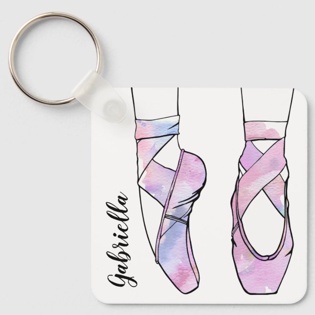 Ballerina Personalised Ballet Key Ring (Front)
