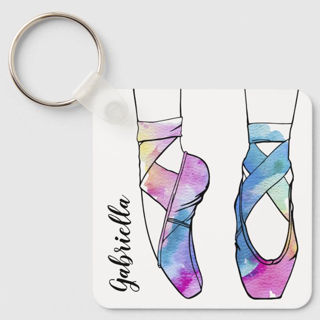 Ballerina Personalised Ballet Key Ring (Front)