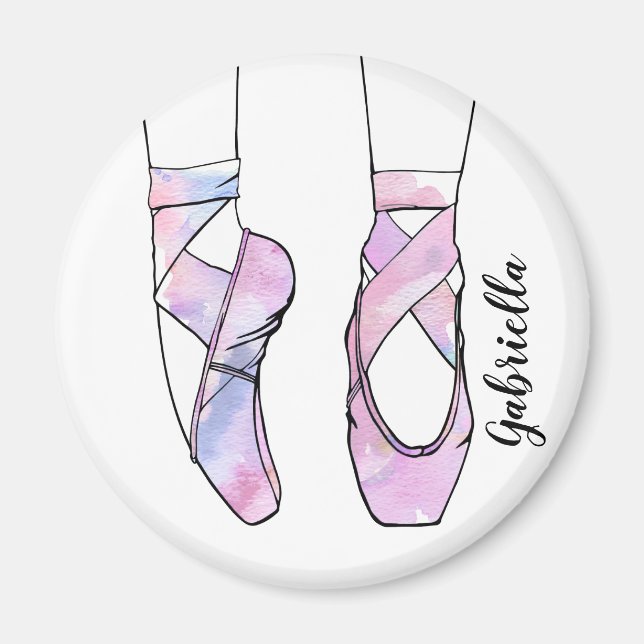 Ballerina Personalised Ballet Magnet (Front)