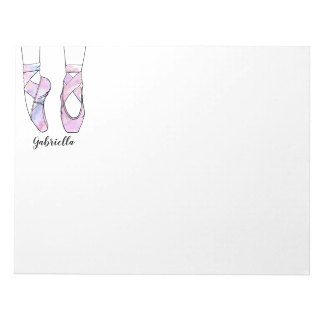 Ballerina Personalised Ballet Notepad (Front)