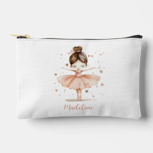 Ballerina Personalised Name Girly Accessory Pouch