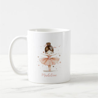 Ballerina Personalised Name Girly Coffee Mug