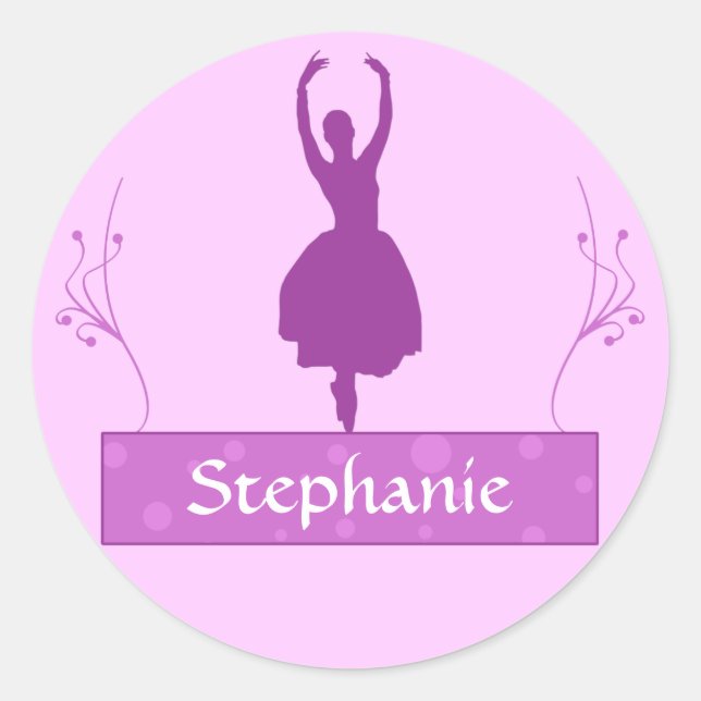 Ballerina Personalised Stickers (Front)