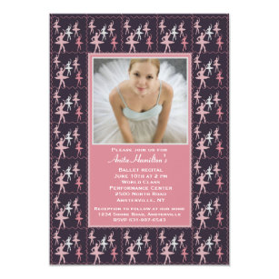 Ballerina Photo Invitation