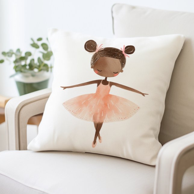 Ballerina Pillow with Ballet Dancer Print (Creator Uploaded)