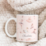 Ballerina Pink Ballet Shoes Personalised Name Coffee Mug<br><div class="desc">Elegant Ballerina Pink Ballet Personalised Name Coffee Mug. Coffee Mug with Custom Name Ballet shoes for ballet lover.</div>