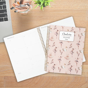 Ballerina Pink Ballet Shoes Personalised Name Planner