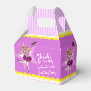 Ballerina pink purple 7th girls birthday favour bo favour box