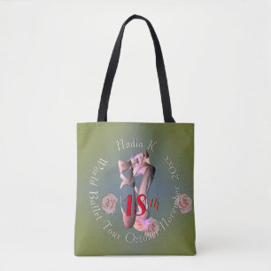 Ballerina Pointe Retro Tote Bag