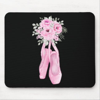 Ballerina Pointe Shoes Flowers Ballet Dancer Sprin Mouse Pad